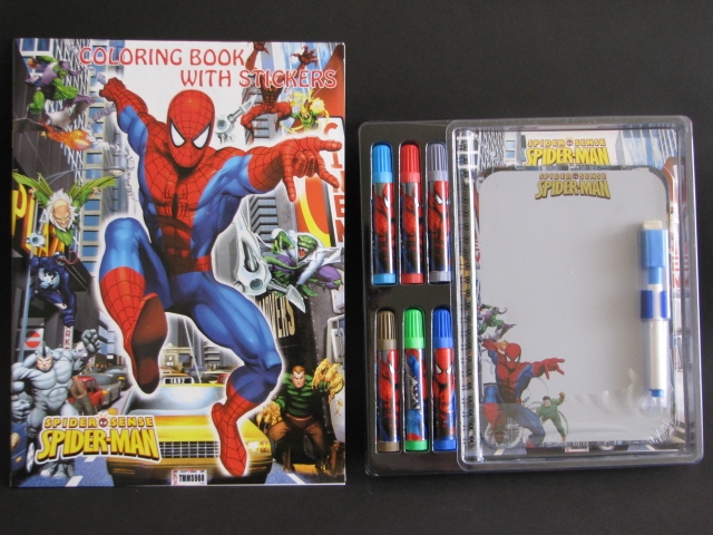 Coloring Set with Magnet Whiteboard - Spiderman